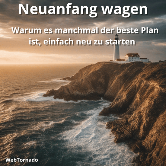 Neuanfang wagen: Warum es manchmal der beste Plan ist, einfach neu zu starten